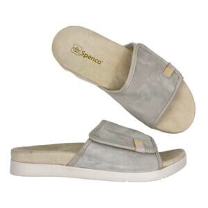 Spenco | 8D Charlotte Beige Adjustable Strap Orthotic Slide Sandals